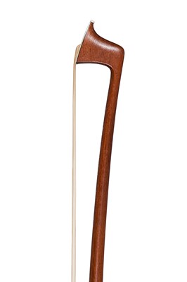 Lot 50 - A Nickel-Mounted Violin bow by Louis Morizot frères