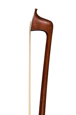 Lot 229 - A Nickel-Mounted Violin Bow by Hermann Prell